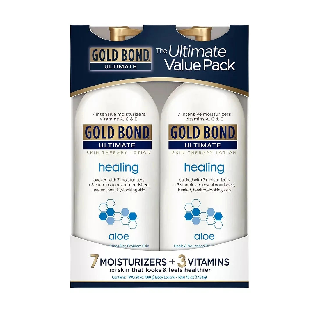 Gold Bond Healing Skin Therapy Lotion – 2 Pack (20 oz Each, 40 oz Total)