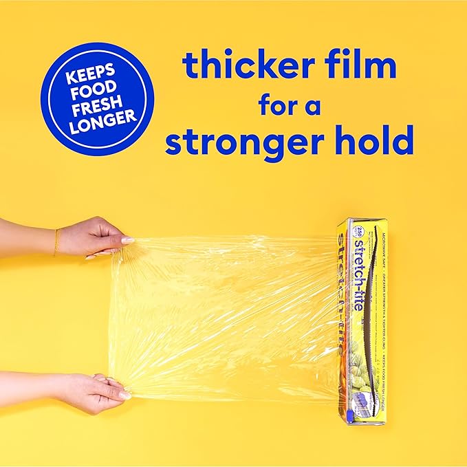Stretch-tite | Plastic Food Wrap – 500 Sq. Ft., 4-Pack Rolls