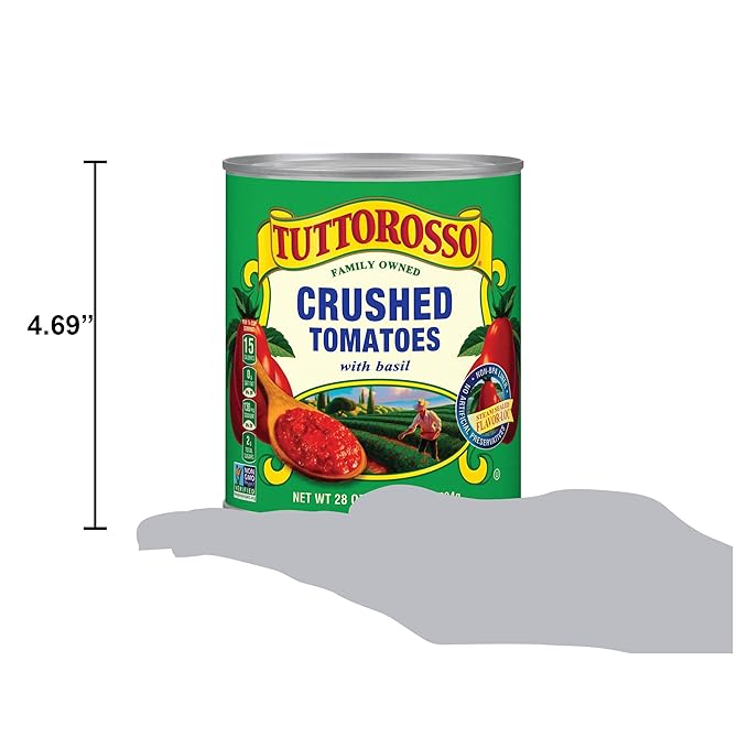 Tuttorosso | 6-Pack Crushed Tomatoes with Basil, 28oz Cans