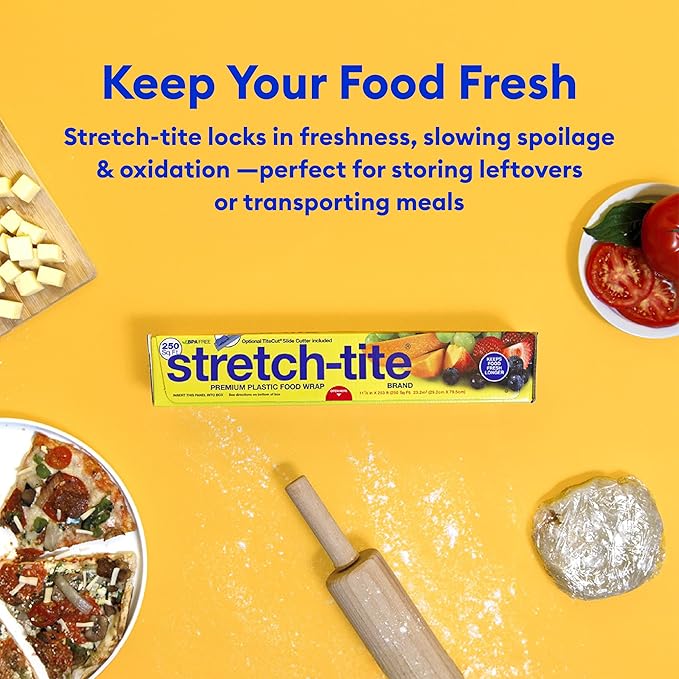Stretch-tite | Plastic Food Wrap – 500 Sq. Ft., 4-Pack Rolls