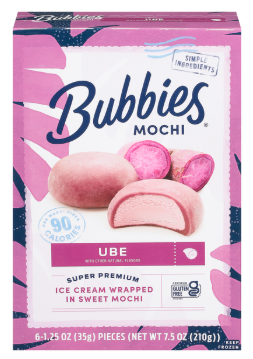 Bubbies Ice Cream, Ube, Super Premium – Case of 6 Packs