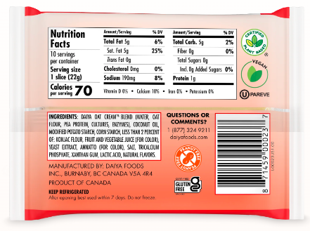 Dairy-Free American Slices – Case of 12 Packs