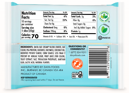 Dairy-Free Swiss Slices – Case of 12 Packs