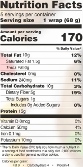 Protein Keto Wraps – Case of 12 Packs