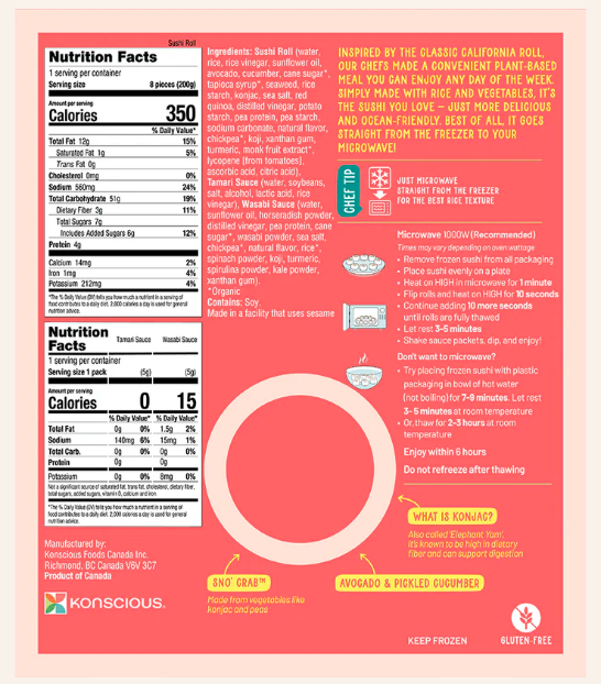 PLANT-BASED California Roll – Case of 9 Packs