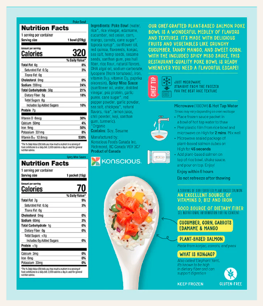 PLANT-BASED Salmon Poke Bowl – Case of 12 Packs