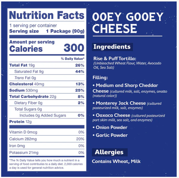 Quesadilla, Ooey Gooey Cheese – Case of 4 Packs
