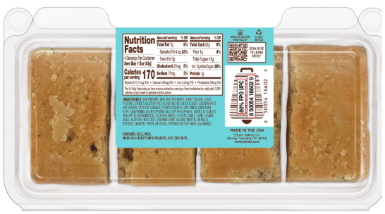Raspberry Crumble Dessert Bars, Shelf-Stable, Short Cake – Case of 4 Packs
