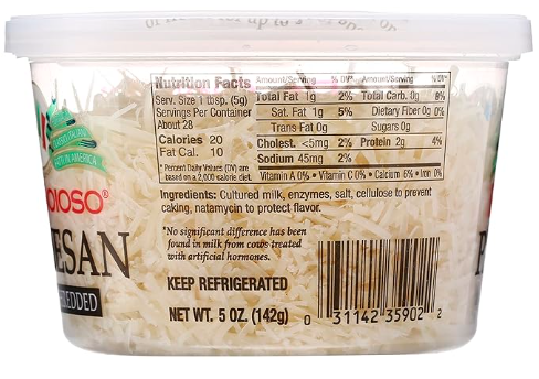 BelGioioso Shredded Parmesan – Case of 12 Packs