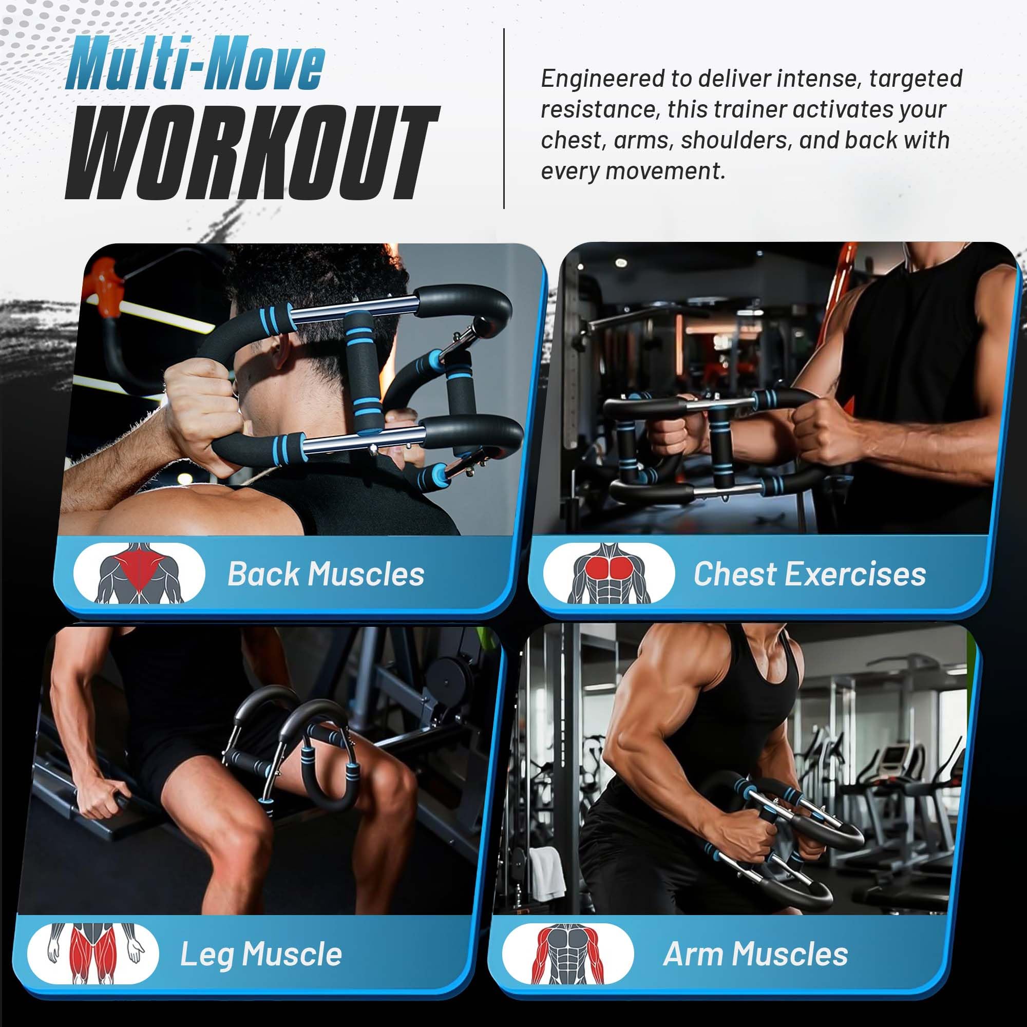 Twister Arm Trainer – Adjustable Resistance, Chest and Arm Trainer for Men, Portable for Chest Workout, Multifunctional Muscle Strength Equipment Home Gym Fitness