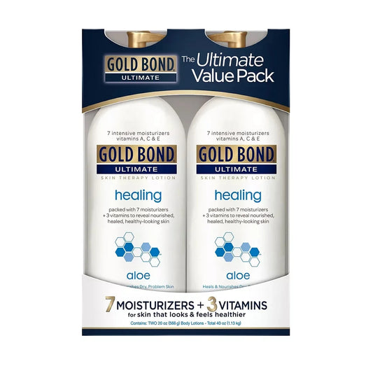 Gold Bond Healing Skin Therapy Lotion – 2 Pack (20 oz Each, 40 oz Total)