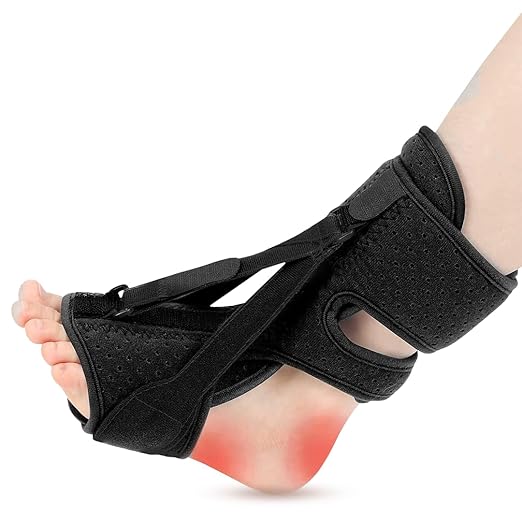 Plantar Fasciitis Night Splint – Adjustable Night Splint for Achilles Tendonitis & Foot Drop Relief | Pain Relief for Plantar Fasciitis | Soft, Breathable Comfort Design