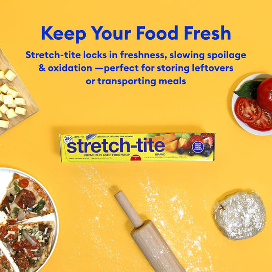 Stretch-tite | Plastic Food Wrap – 500 Sq. Ft., 4-Pack Rolls