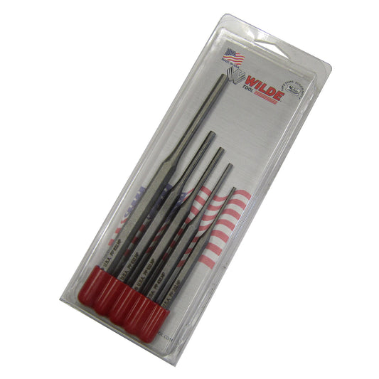 Wilde Tool Pp 5 Pin Punch Set, 5-Piece, Steel (PP 5.NP/VP)