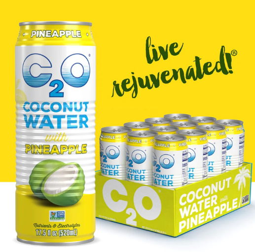 Pineapple Coconut Water – 17.5 fl oz Cans | Case of 12 Packs