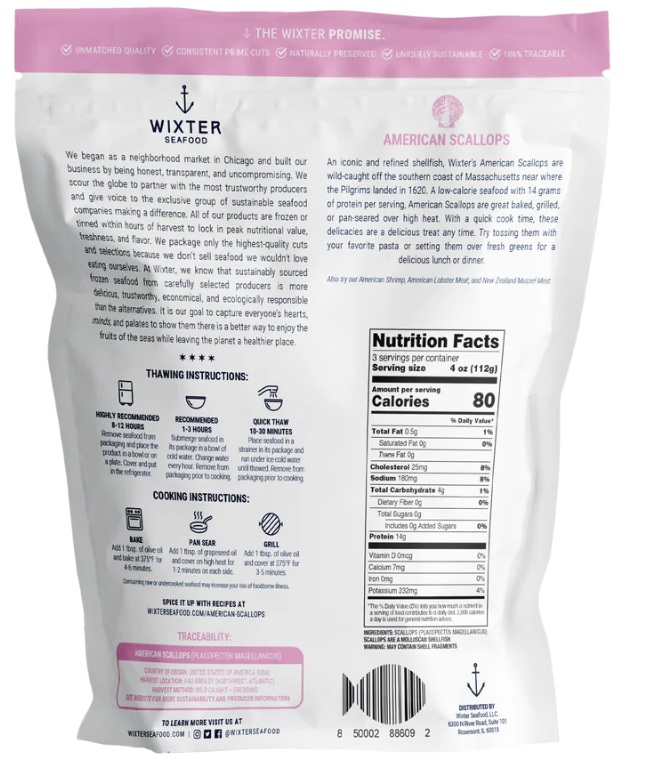 American SCALLOPS – Case of 12 Packs