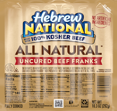 All Natural Beef Franks – Case of 12 Packs