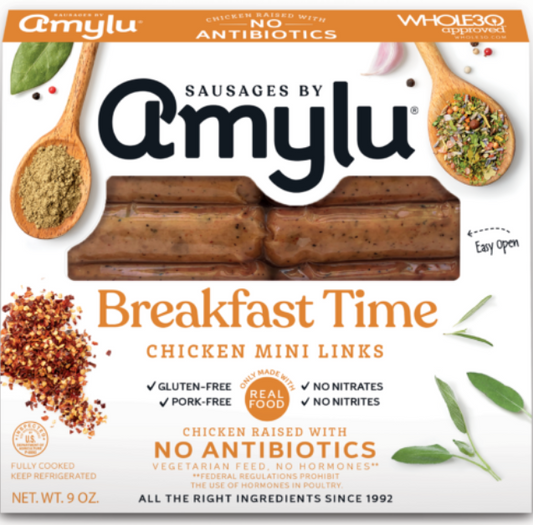 Breakfast Time Mini Chicken Sausage Links – Case of 12 Packs