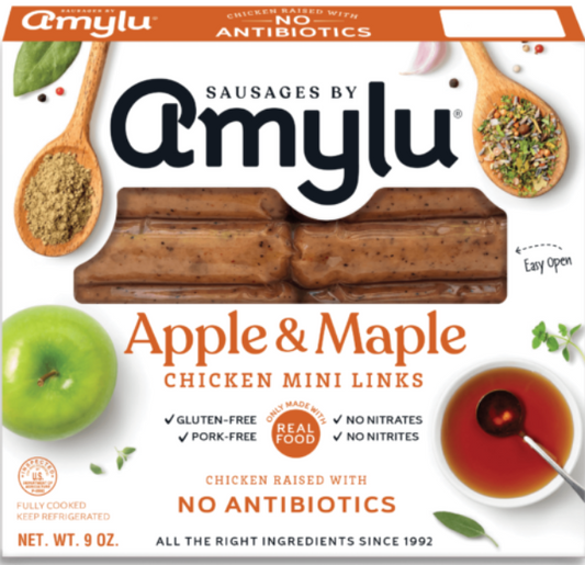 Apple & Maple Mini Chicken Sausage Links – Case of 12 Packs