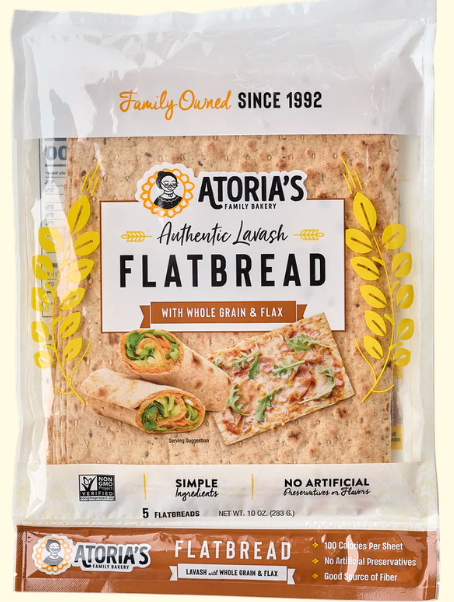 Whole Grain & Flax Lavash – Case of 5 Packs