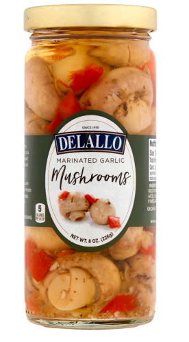Marinated Mushrooms (Garlic And Sweet Red Peppers) – Case of 12 Packs