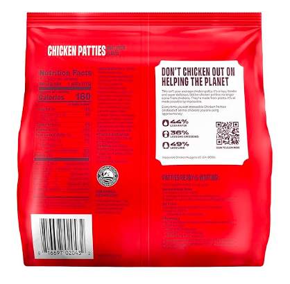 Impossible Chicken Patties Made From Plants – Case of 5 Packs