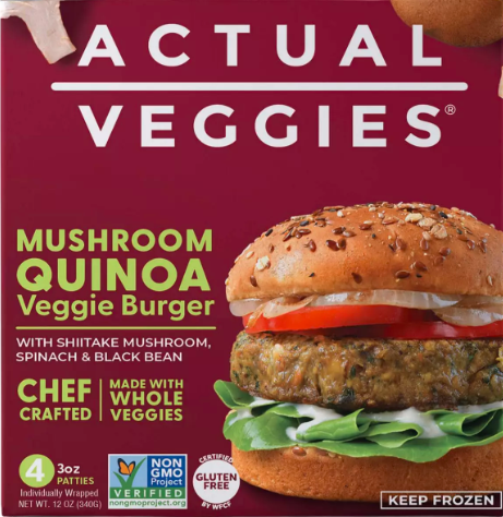 Actual Veggies Mushroom Quinoa Veggie Burger – Case of 4 Packs