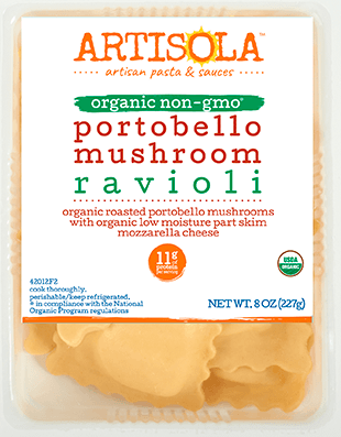 Organic Portobello Mushroom Ravioli – Case of 12 Packs