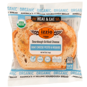Goat Cheese, Pesto & Veggies Organic Sourdough Grilled Cheese – Case of 2 Packs