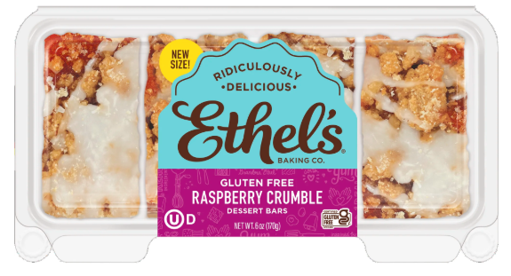 Raspberry Crumble Dessert Bars, Shelf-Stable, Short Cake – Case of 4 Packs