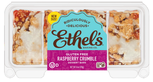 Raspberry Crumble Dessert Bars, Shelf-Stable, Short Cake – Case of 4 Packs