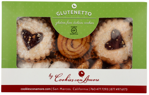 Glutenetto Assorted Gluten Free Cookies – Case of 12 Packs