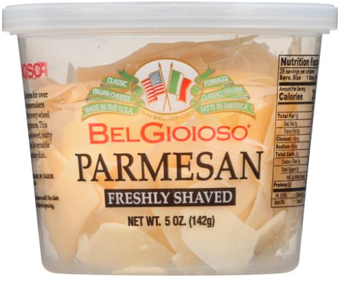 BelGioioso Shaved Parmesan Cup, – Case of 12 Packs
