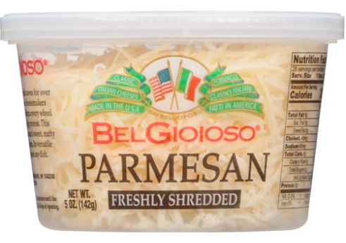 BelGioioso Shredded Parmesan – Case of 12 Packs