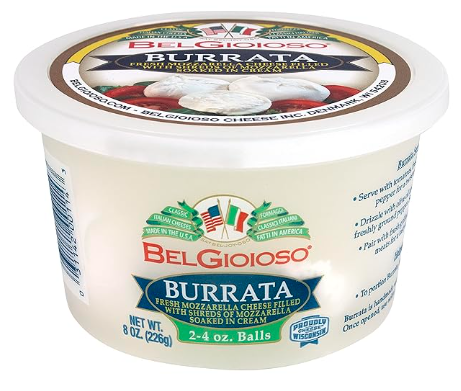 BelGioioso Burrata Mozzarella, Ball – Case of 12 Packs