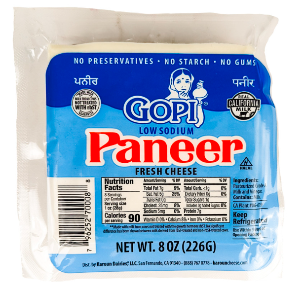 Gopi - Low Sodium Paneer – Case of 12 Packs