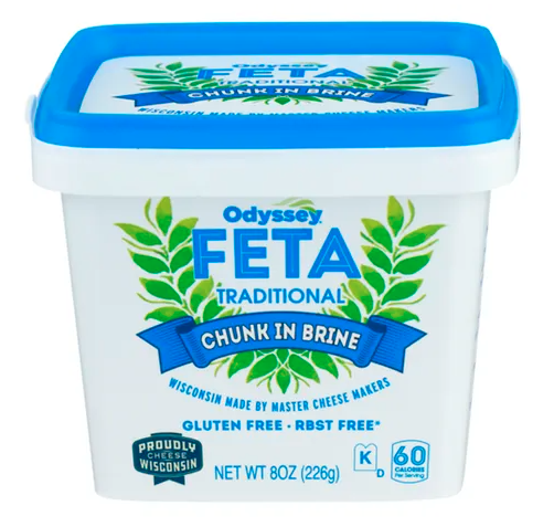 Odyssey Traditional Feta Cheese In Brine – Case of 12 Packs