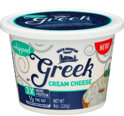 Green Mountain Farms Whipped Cream Cheese & Greek Yogurt – Case of 12 Packs