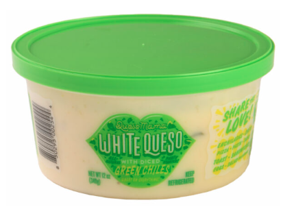 Queso Mama White Queso With Diced Green Chiles – Case of 12 Packs