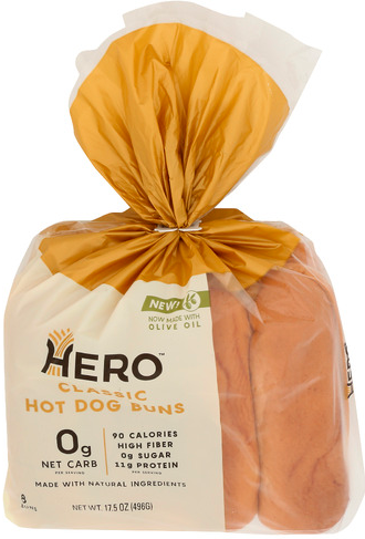 Hero Classic Hot Dog Buns – Case of 12 Packs