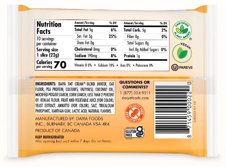 Dairy-Free Cheddar Slices – Case of 12 Packs