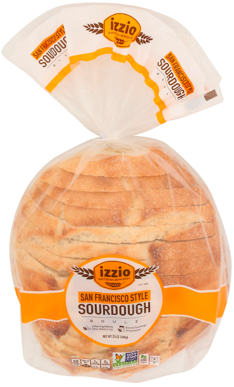 Izzio Artisan Bakery San Francisco Style Sourdough Boule – Case of 12 Packs