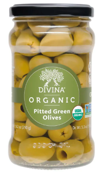 Organic Pitted Green Olives – Case of 12 Packs
