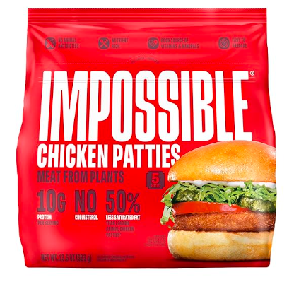 Impossible Chicken Patties Made From Plants – Case of 5 Packs