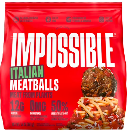 Impossible Foods Italian Meatballs Meat from Plants – Case of 12 Packs
