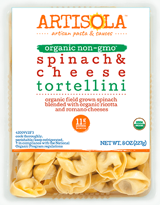 Organic Spinach & Cheese Tortellini – Case of 12 Packs