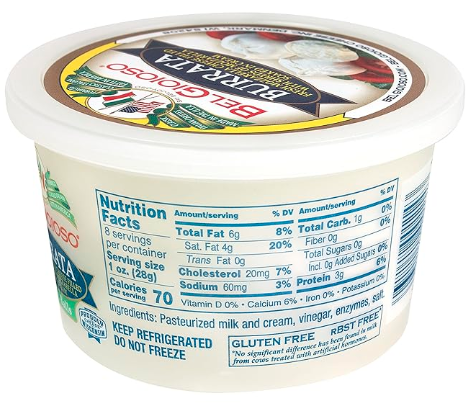 BelGioioso Burrata Mozzarella, Ball – Case of 12 Packs