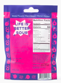 Better Sour | Pomegranate, Apricot, Plum Sour Gummy Candy – Case of 12 Packs
