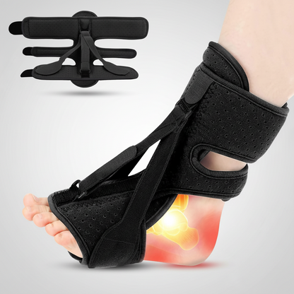 Plantar Fasciitis Night Splint - Adjustable Foot Brace for Men and Women, Heel Pain Relief, Comfortable Sleep Support for Foot Drop and Achilles Pain (Black)