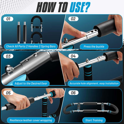 Twister Arm Trainer – Adjustable Resistance, Chest and Arm Trainer for Men, Portable for Chest Workout, Multifunctional Muscle Strength Equipment Home Gym Fitness